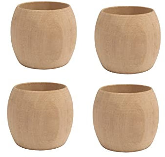 DDCT Rond de Serviettes Les 4 Bois Brut à décorer à Peindre fête Maman Papa Cadeaux