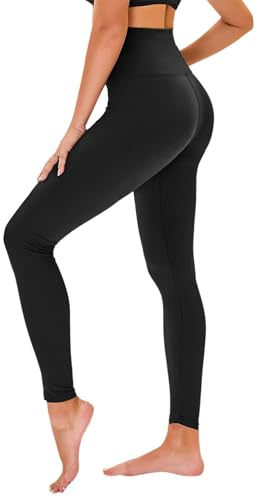 TNNZEET High Waisted Leggings for Women - No See Through Tummy Control Cycling Workout Yoga Pants with Pockets Reg & Plus