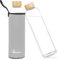 Bugucat Glasflasche 1000 ML, Trinkflasche aus Glas mit Schutzhülle，Wasserflasche Auslaufsicher aus Borosilikatglas, Karaffe für Smoothies Säfte Wasser und Getränke, BPA-Free