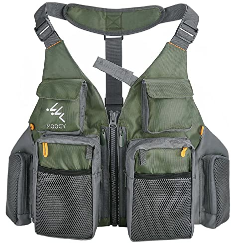 NewShot Fly Fishing Vest, Multi Pockets Jacket Fishing Vest for Men, Women