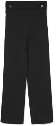 VERO MODA Vmlivanaya Hr Wide Pant Noos Femme Pantalons, Schwarz, XXL x 34L