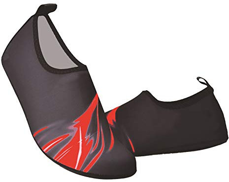 Unterteil Damen Bedruckt und Herren Schwimmsocken Gummi gleiche Strandsocken Herrenbekleidung, Schwarz , 38