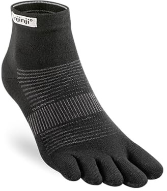 Injinji Run lätt mini-crew, Svart, Large