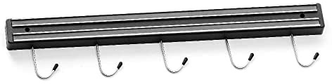 Forgast Barra magnética para Cuchillos con Ganchos | 45 cm | Barra para Colgar Cuchillos | Soporte para Cuchillos | Imprescindible para Guardar correctamente los Cuchillos | Facilita la organización