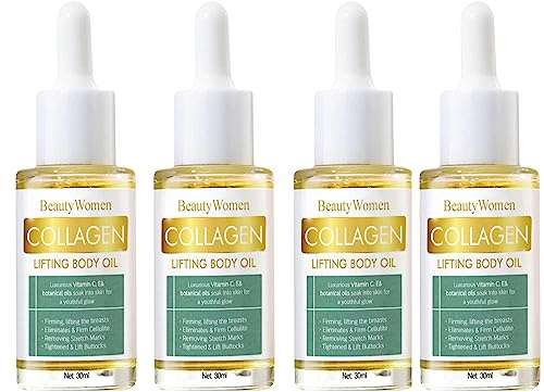 Collagen Lifting Body Oil, 30 ml Optimal Oil Collagens Boost Straffendes Körperöl Hautpflegeöl für Dekolleté, Oberarme, Oberschenkel, Hals