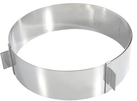 Cercle réglable inox - de 160 à 280 mm diamètre - hauteur 60 mm