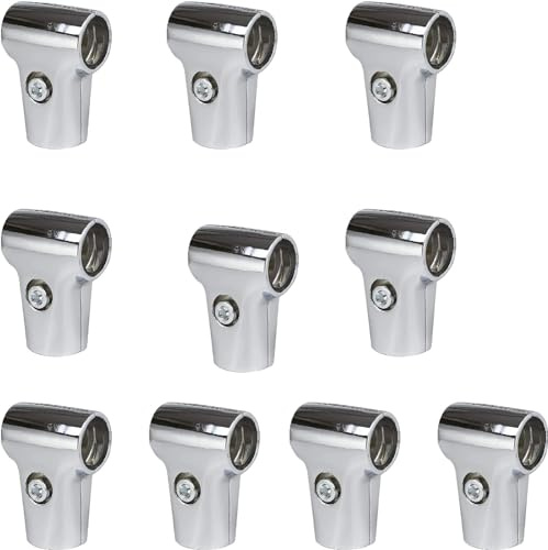 10 X 32mm (T Style) Display Rack Clamp Tee Rod Pole Support Bracket Connector Inner Diameter 32mm/1.25inch Strong Hold for The Shower Rod Drying Rack Scaffold Composite Pipe Fittings Tube Pack of 10