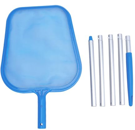 Sosoport Pool Leaf Rake Mesh Aluminum Rod Swimming Pool Cleaner Net for Leaf Removal Maintenance