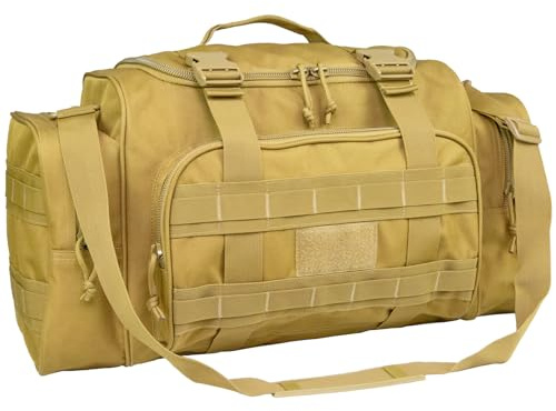 APRILBAY Seesack – Strapazierfähiger taktischer Turnbeutel für Herren, spritzwassergeschützt, Wochenend-Reisetasche für Basketball, Fußball, Fußball, Wandern und Jagd, Khaki, 40L, Taktisch