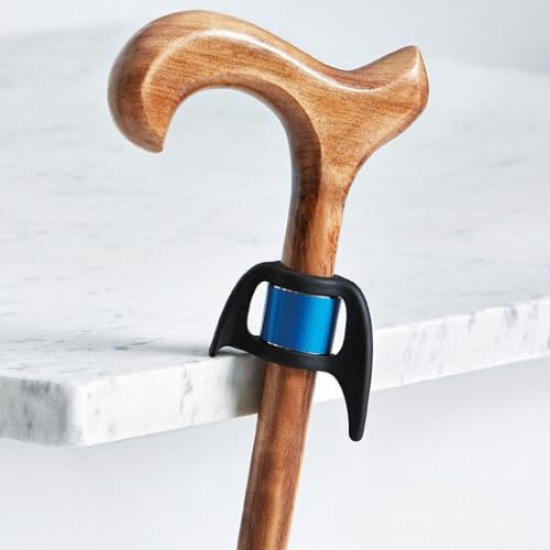 Popab Patenter Stockhalter: Eleganz und Funktionalität für Ihre Gehhilfe Durchmesser von 17,5 bis 22,5 mm (blau)