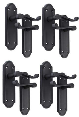 Ashford Matt Black Latch door - Internal Door Handles, Matt Black Handle Set