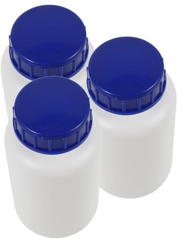 Anneome 3stücke Probenflasche Aus Kunststoff Dosierbare Reagenzflasche Für Chemikalien Und Flüssigkeiten Mit Blauem Verschluss Robuste Lagerflasche Für Labor Und Industrie