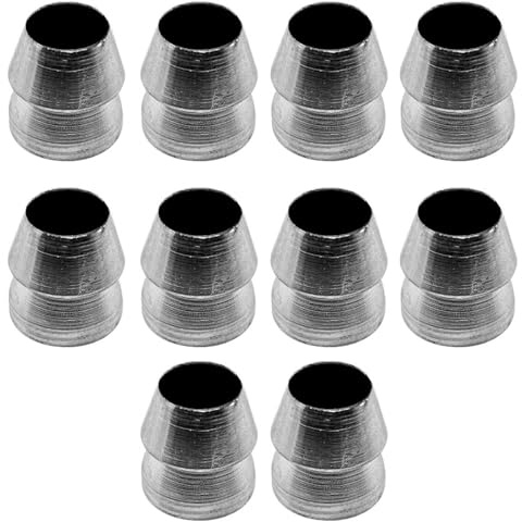 TopHomer 10 st runda kilar kolstål yxa kil hammare förstärkande mejsel koniskt handtag delad kil för snickare, byggare (16 mm)