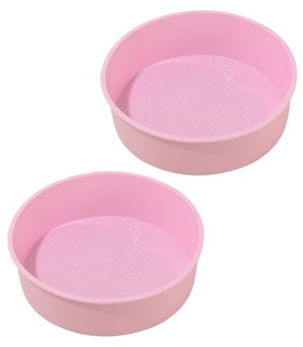 MAGICLULU 2 Piezas Molde de Silicona para Pasteles Redondos Molde Antiadherente para Hornear Herramienta de Cocina para DIY Desmontables y Formas para Bolos