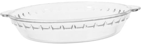 Alipis Piattaforma Rotonda in Vetro Teglia Per Torte Con Manici Adatta Al Forno e Microonde Per Cuocere e Servire Cibo Trasparente Resistente Ad Alte Temperature Lavabile in Lavastoviglie