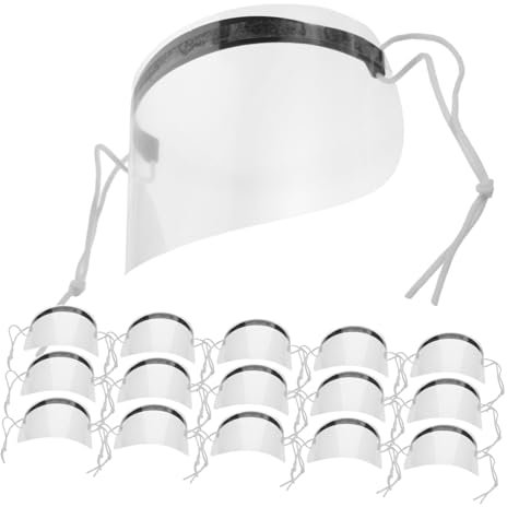 Ipetboom 50 Stück Friseursalon Haarschnitt Schutzschild Einweg Transparent Gesichtsschutz Augenschutz Gegen Haarspray Für Friseure Hygienisch Mühelos Ohne Werkzeug