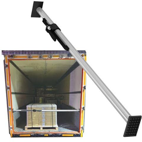 Adjustable Steel Load Lock Bar with Cargo Restraint Hoops, Secure and Stabilize Cargo in Full-size Trucks and Pickup Beds, Heavy-Duty Round Tube Design for Optimal Cargo Control