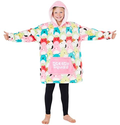 Squishmallows Flicka och tonåring huvtröja, söt fleecefilt överdimensionerad tröja, idéer presenter till henne