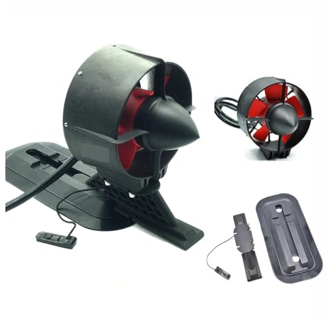 JHXHFJXZ 12-24 V Unterwasserstrahlruder 11,8 kg/150 KV und 10,7 kg/300 KV Schub Wasserdichter Motor for Kajaks, Schlauchboote für Schlauchboote, Paddle Boards, Fischerboote