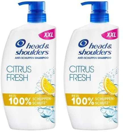 Head & Shoulders Citrus Fresh Anti-Schuppen-Shampoo für Fettiges Haar 800 ml Pumpspender, Bis zu 100 Prozent Schuppenschutz, Klinisch Getestet, Sauberes Frischegefühl mit Zitrusduft (Packung mit 2)