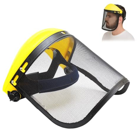 Máscara De Seguridad con Visera De Malla, Careta desbrozadora protección, para Jardinería, Carpintería y Desbrozadoras, Máscara Protectora Y Máscara De Malla para Protección