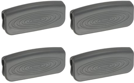 sourcing map 4 Pcs Silicone Assist Hot Pan Handle Holder Hot Skillet Handle Covers Pot Holder Sleeve Non-Slip Heat Resistant for Kitchen Pot Frying Pans Cookware Gray