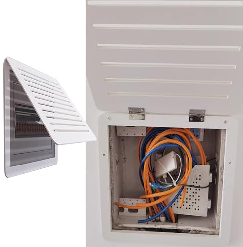 Cache compteur electrique Panneau Décoratif pour Disjoncteur Basculant, Couvercle de Coffret de Compteur Électrique Vertical, Plaque de Coffret de Distribution Intérieur/extérieur(10x10in/25x25cm)