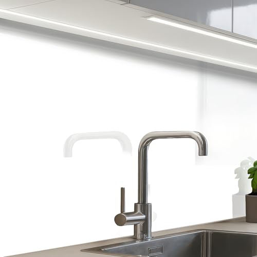 KitchenYeah© Paraschizzi Cucina Adesivo Pannello Parete per Paraspruzzi | 60x80 cm - Adesivi Muro Bianco - Interni - Motivi