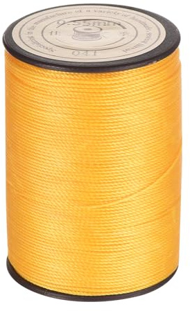 QUARKZMAN 0.55mm Corda Cerata 131 Iarde Giallo Marrone Corda In Poliestere Cerata Filo Per Cintura Perline Spago Filo Corda Cerata Per Realizzare Bracciali Collane DIY Bracciali Per Macramè