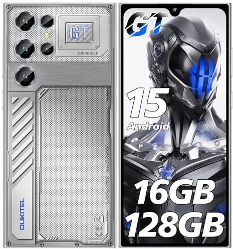 OUKITEL C61 GT SIM-Free & Unlocked Mobile Phones 2026- Android 15, 6.88 Display Smartphone, 16GB+128GB/1TB, 5150mAh Battery Phone, 13MP Camera, 4G Dual Sim/Fingerprint/Face Unlock/GPS/BT5.0, Silver