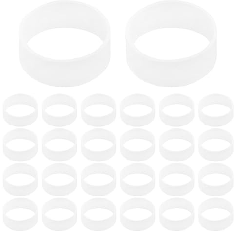 TOBBOMEY 500 Bridas de Silicona de 1,27 Cm (0,5): Bridas de Goma Blancas para Dispositivos Electrónicos. Correas Ajustables para La Gestión de Cables en La Oficina, Viajes Y El Hogar.