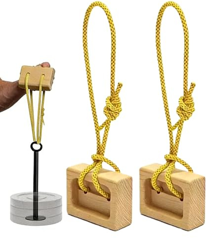 Portable Hangboard - Finger Grip Strength Training Board | Wooden Climbing Fingerboard for Rock Climbers, Home Gym, Indoor Doorway, Wall, Outdoor Bouldering, Pull-Up, Workout Training