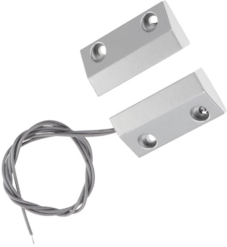 Magnetischer Fensteralarm aus Zinklegierung für Tür und Fenster | Silberfarben, Alarm Sensor für Zugangskontrollsysteme, Geeignet für Fabrik und Familie