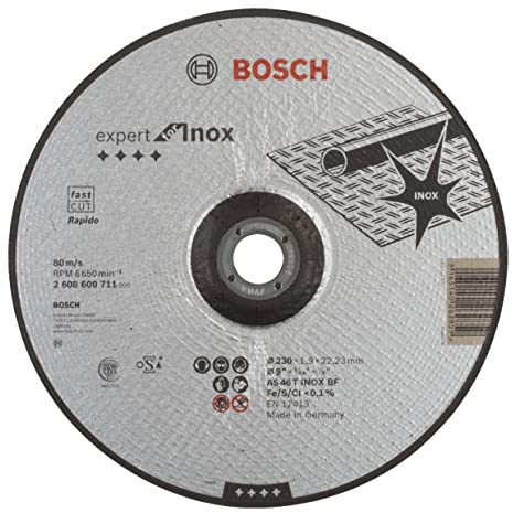 BOSCH Mola Da Taglio 230x1,9mm Inox Rapido
