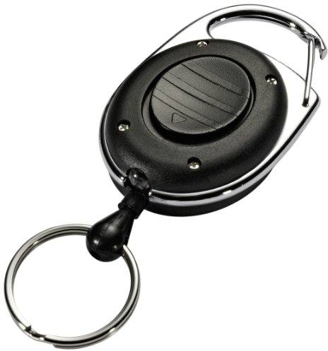 Durable Jojo Style Led (Ausweis-/Schlüsselhalter mit ausziehbarem Schlüsselring und Led Lampe) 1 Stück, schwarz, 819801