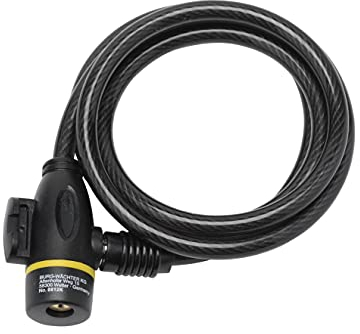 Sterling 0812K Fahrradschloss, 8 mm x 1,2 m, mit Rahmenhalterung, Schwarz, 8mm x 1200mm