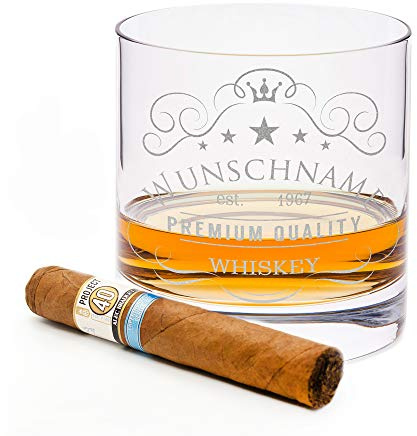 GRAVURZEILE Leonardo Whiskyglas mit Gravur von Namen & Geburtsjahr - Premium Quality - Geschenke für Whiskyliebhaber - Geburtstagsgeschenk Männergeschenk - Whiskygeschenke