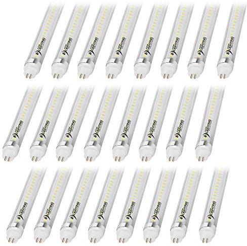 4ft 24W T5 High Output LED Tube Light, 45.75, F54T5 Equal, 5000K (Cool White), Clear Lens, 3500 lm, G5 Mini Base, 100-277V, Ballast Bypass, Dual-End Powered, LED Shop Light, UL-Listed (24-Pack)