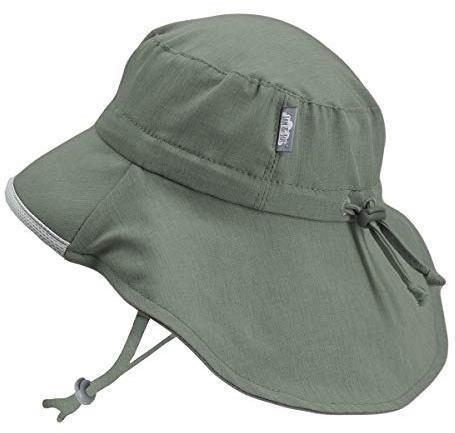 Jan & Jul Sombrero de Sol Aventurero niños, protección UV 50+ UPF (Talla: 6-12 Años, Ejercito Verde)