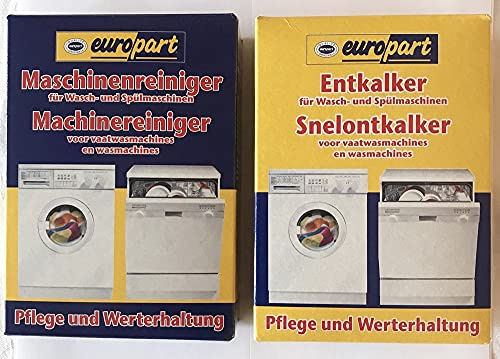 Europart Lot économique 1 nettoyant pour machine + 1 détartrant pour lave-vaisselle