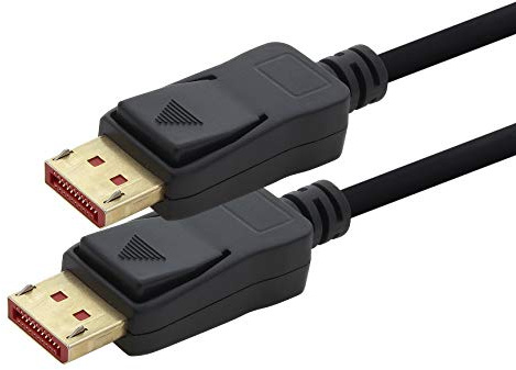 1aTTack.de 1 x DP Kabel 8K 60Hz - 1m - Displayport Kabel, DP 1.4 Bandbreite von max. 32,4 Gbit s 7680 x 4320 60 Hz kompatibel zu 1.3, 1.2, 1.1, HDR10, HDCP 2.2 schwarz