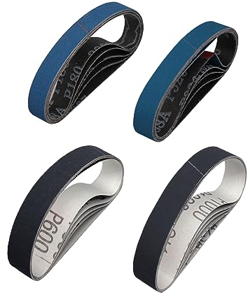 LIHUACHEN Knife Sharpener Electric ¾ x 12 inch Flexible Sanding Belt Knife and Tool Sharpener Replacement Belt Kit