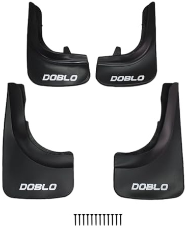 RE&AR Tuning Compatibile con Fiat Doblo 2000-2024 Parafanghi Anteriori e Posteriori Set del Veicolo 4 Pezzi Nero