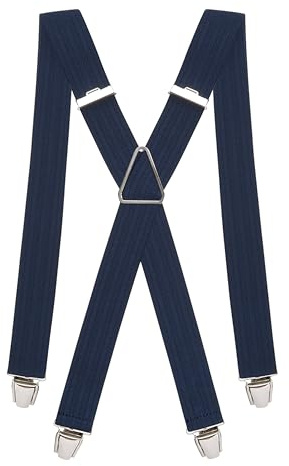 Pierrot - Bretelle Uomo Larghe Premium Vintage - Regolabili Fino A 130cm - Elastico Rinforzato - Garantite A Vita - Clip molto forti - Bretelle Uomo Eleganti