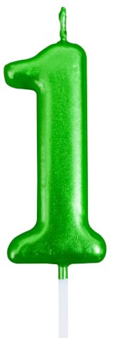 Green Birthday Candles 1 Candle 1st One Year Cake Bady Roman Numberal Cool Number Candle No 10 11 12 13 14 15 16 17 18 19