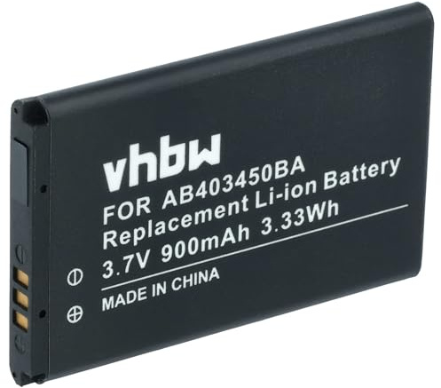 vhbw Akku Ersatz für Samsung BEX279HSA | AB403450DU für Handy Smartphone Telefon (900 mAh, 3,7 V, Li-Ion)