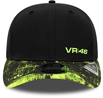 New Era - VR46 Allover Print 9Fifty Stretch Snapback Cap Farbe Schwarz, Größe M-L