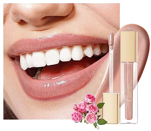 Oulac Nude Shimmer Liquid Lipstick High-Shine Glitter Lip Gloss for Women Shimmer Non-Sticky Glossy Finish Liquid Lipstick Hydrating Lip Gloss Fuller-looking Lip Makeup Vegan & Cruelty-Free 09