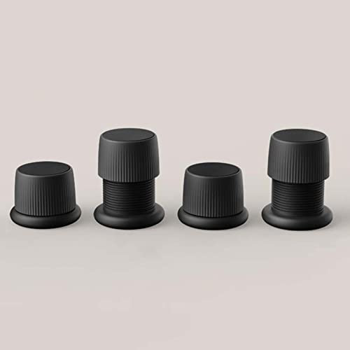 limiao123 4 Stück Möbelerhöhung Möbelfuß,Heavy Duty Sofa Riser Lifter Sockelfuß Elefantenfuß Support Beine für Schreibtische Sofas Stühle Maschinen (Black,High:40-60mm)