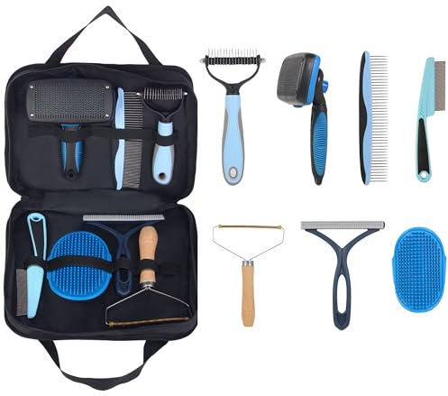 7‑in‑1 Pet Deshedding Tool, Dog Grooming Brush Set, Dog Brush Combo